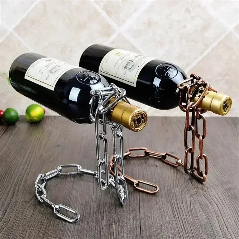 Chain-Linked Wine Presentation